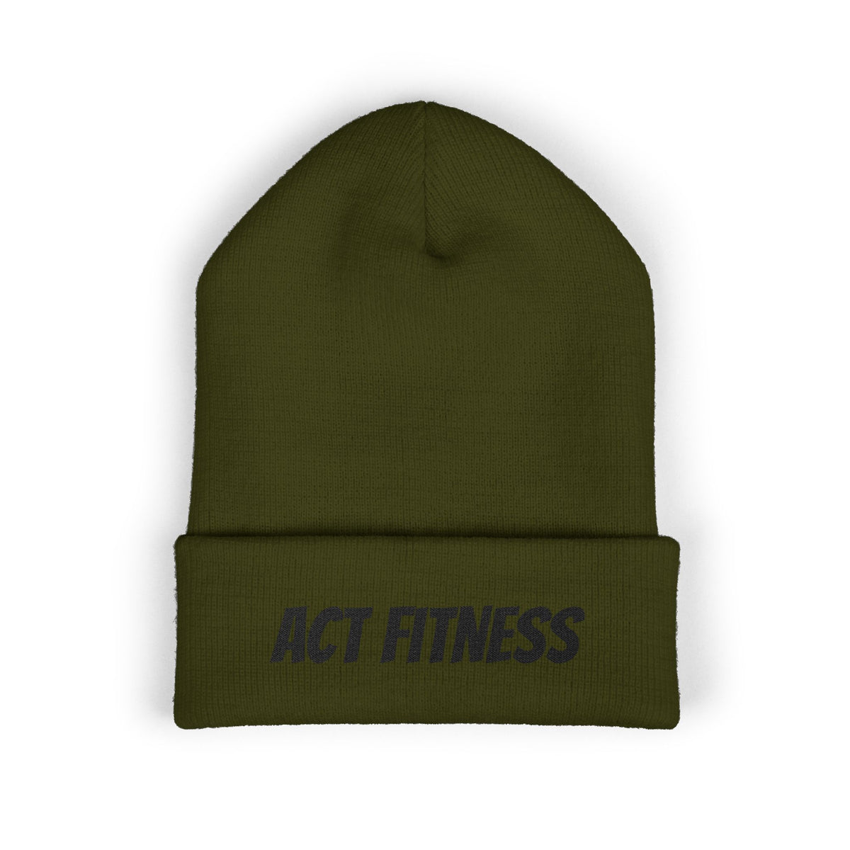Act Fitness Embroidered Cuffed Beanie — Athletic Winter Knit Hat
