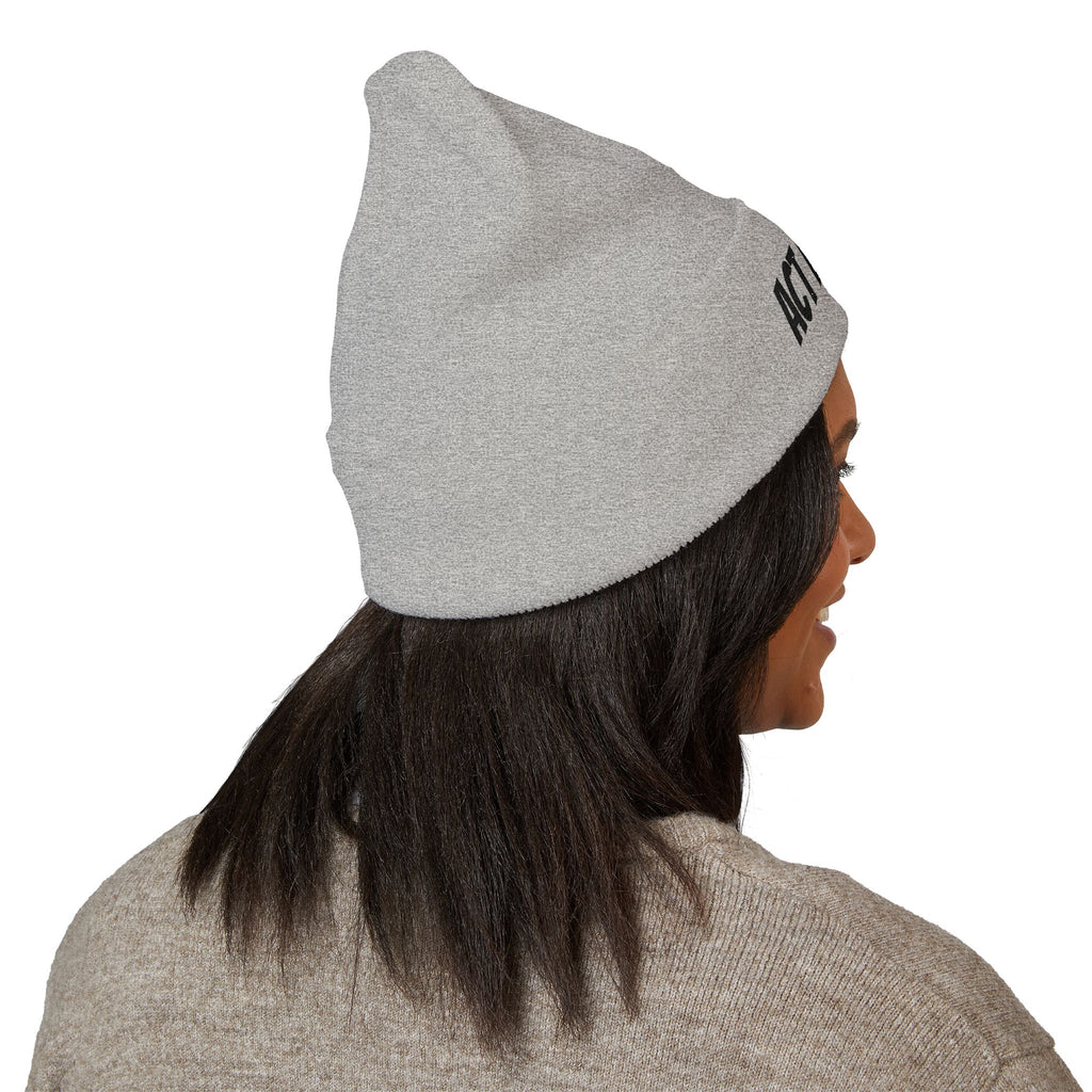 Act Fitness Embroidered Cuffed Beanie — Athletic Winter Knit Hat