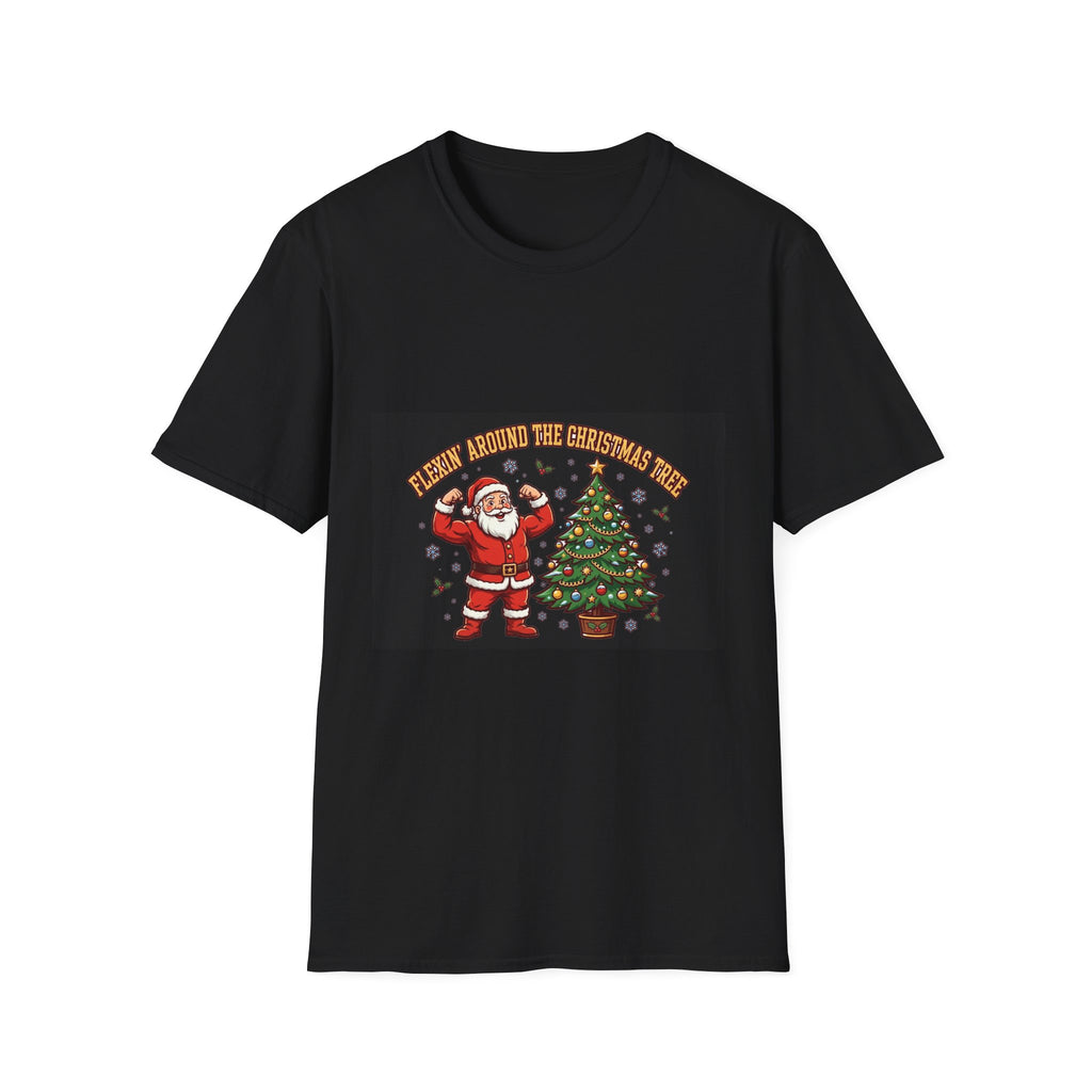 Act Fitness Flexin Around the Christmas Tree T-Shirt