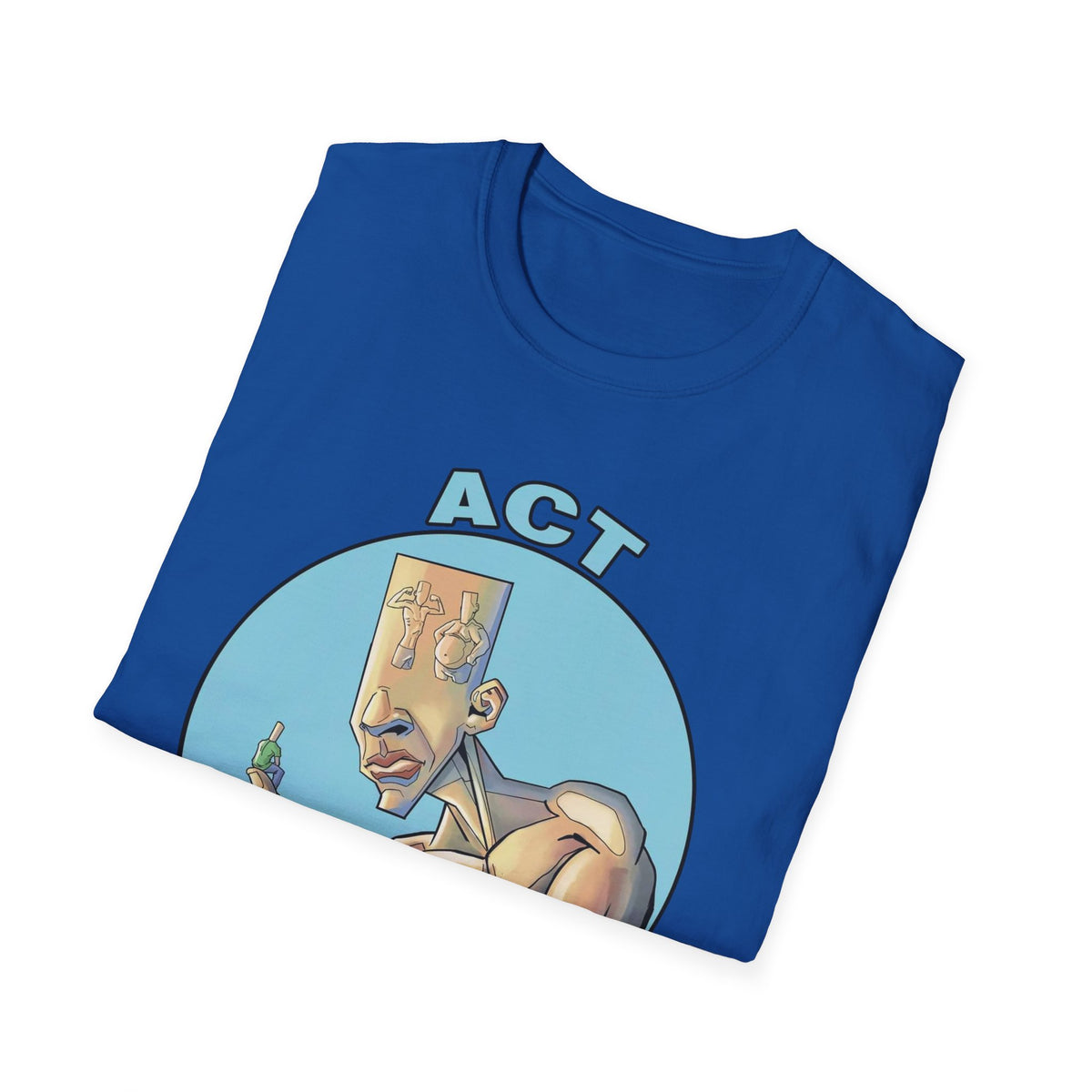 Act Fitness Muscle Cartoon T-Shirt — Funny Gym Workout Tee