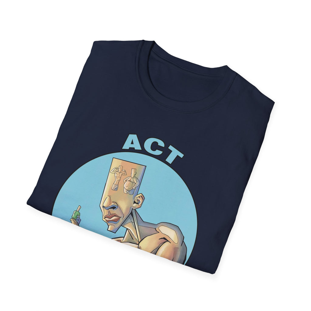 Act Fitness Muscle Cartoon T-Shirt — Funny Gym Workout Tee