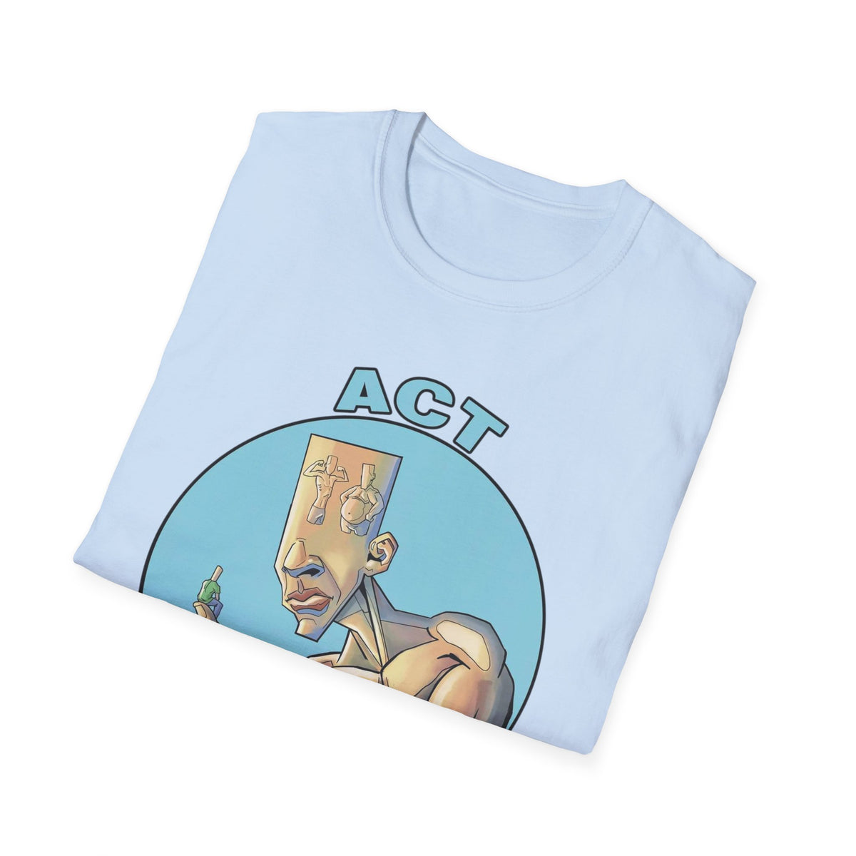 Act Fitness Muscle Cartoon T-Shirt — Funny Gym Workout Tee