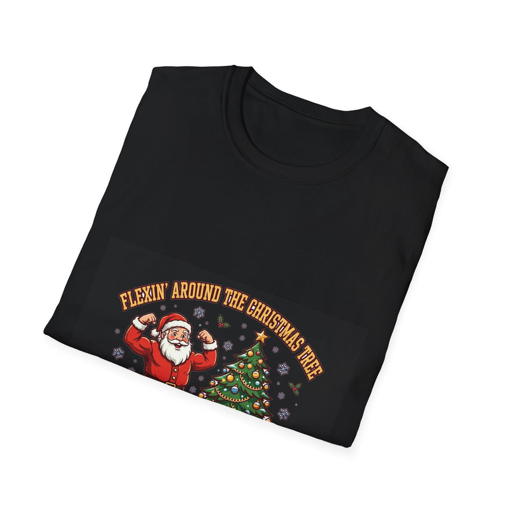 Act Fitness Flexin Around the Christmas Tree T-Shirt