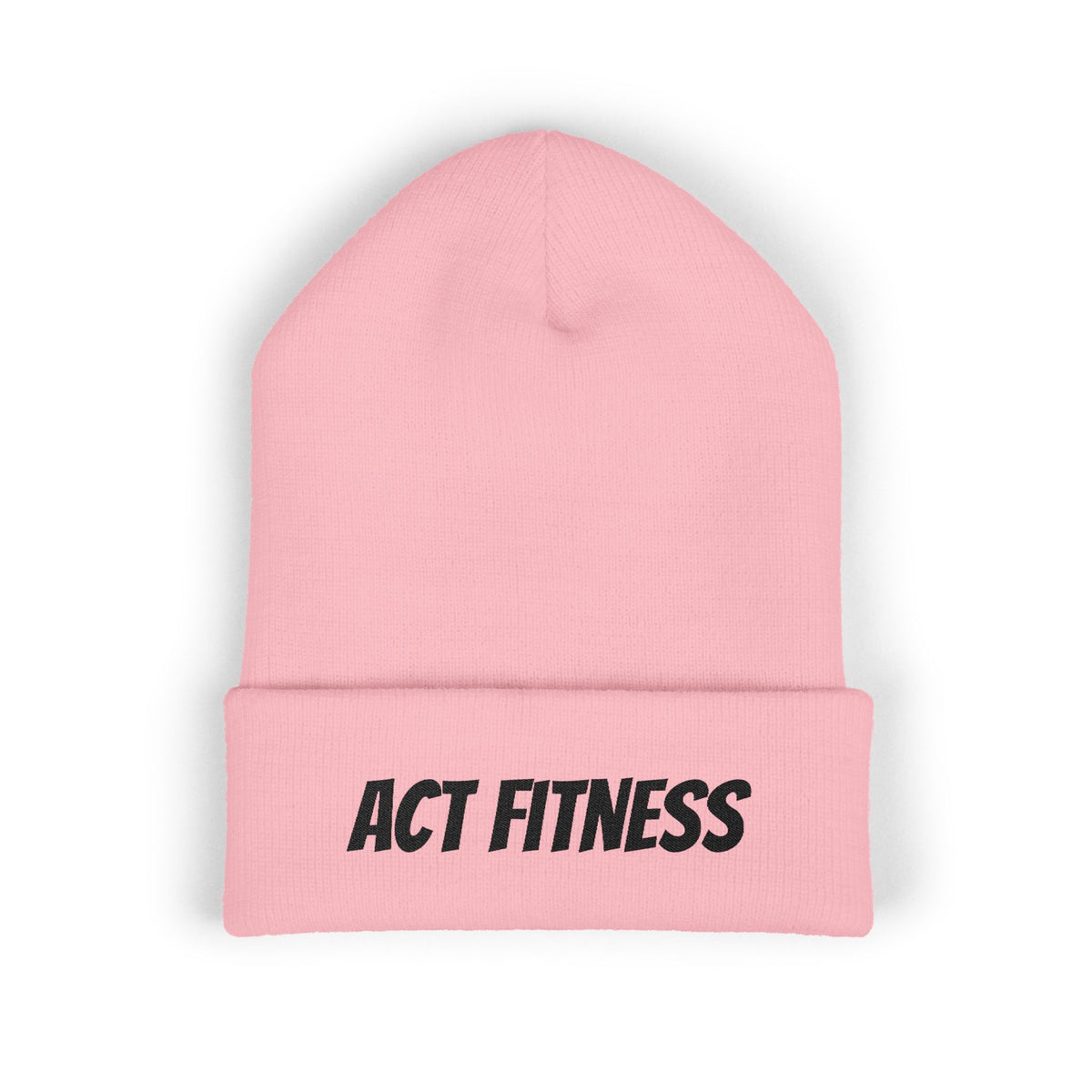 Act Fitness Embroidered Cuffed Beanie — Athletic Winter Knit Hat