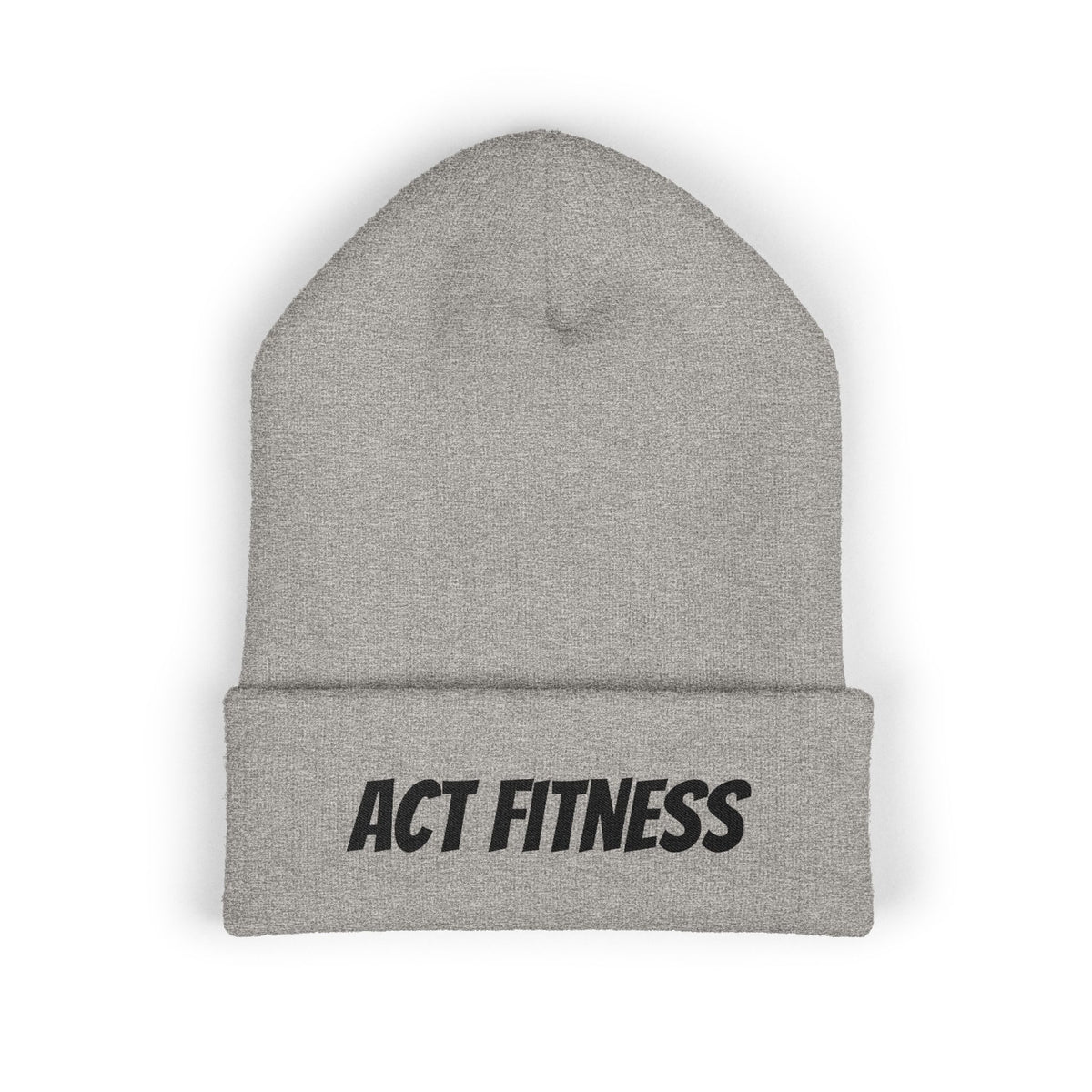 Act Fitness Embroidered Cuffed Beanie — Athletic Winter Knit Hat