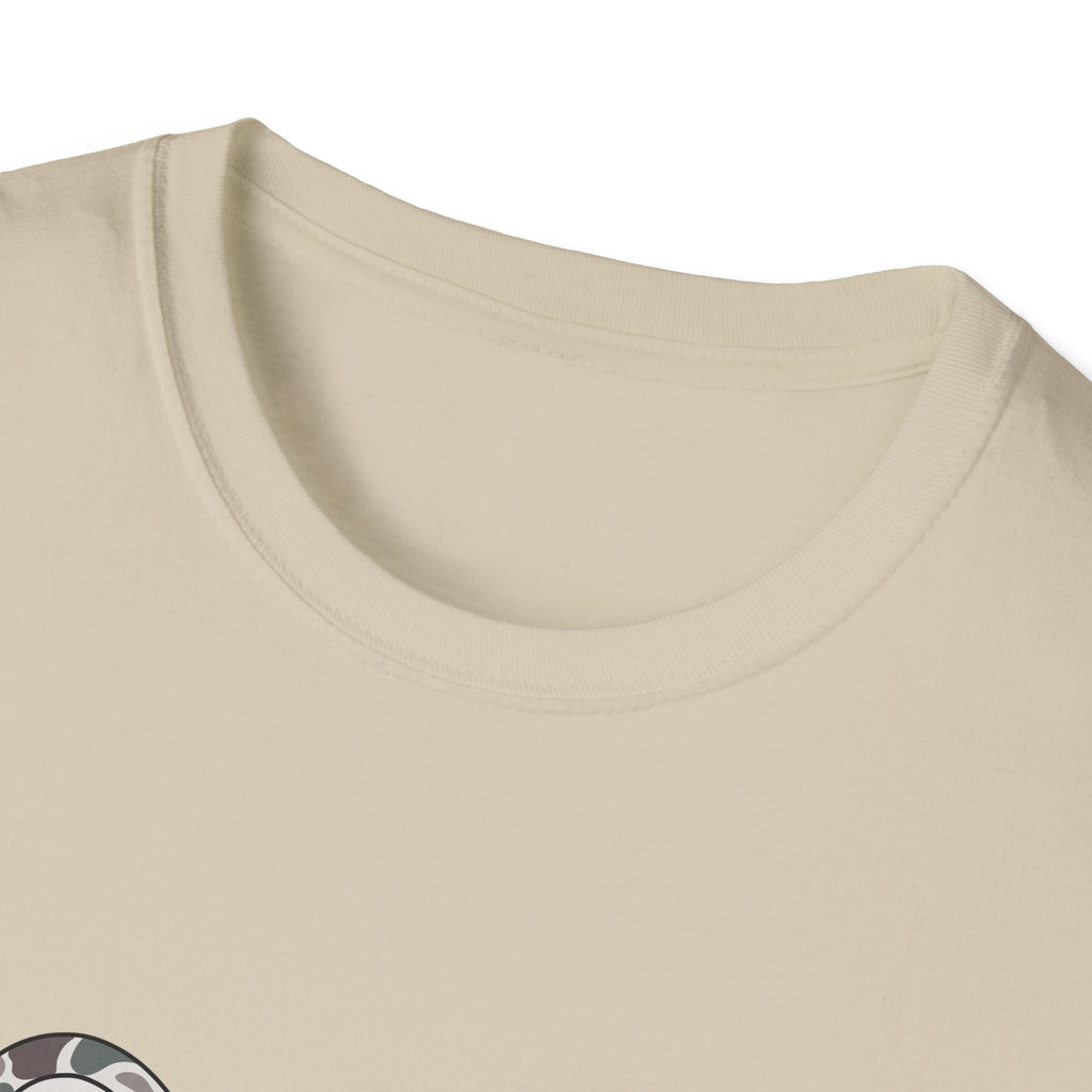 Hello First Grade Camo Back to School T-Shirt - Sand Gildan Softstyle Tee