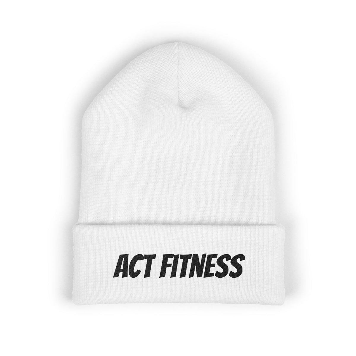 Act Fitness Embroidered Cuffed Beanie — Athletic Winter Knit Hat