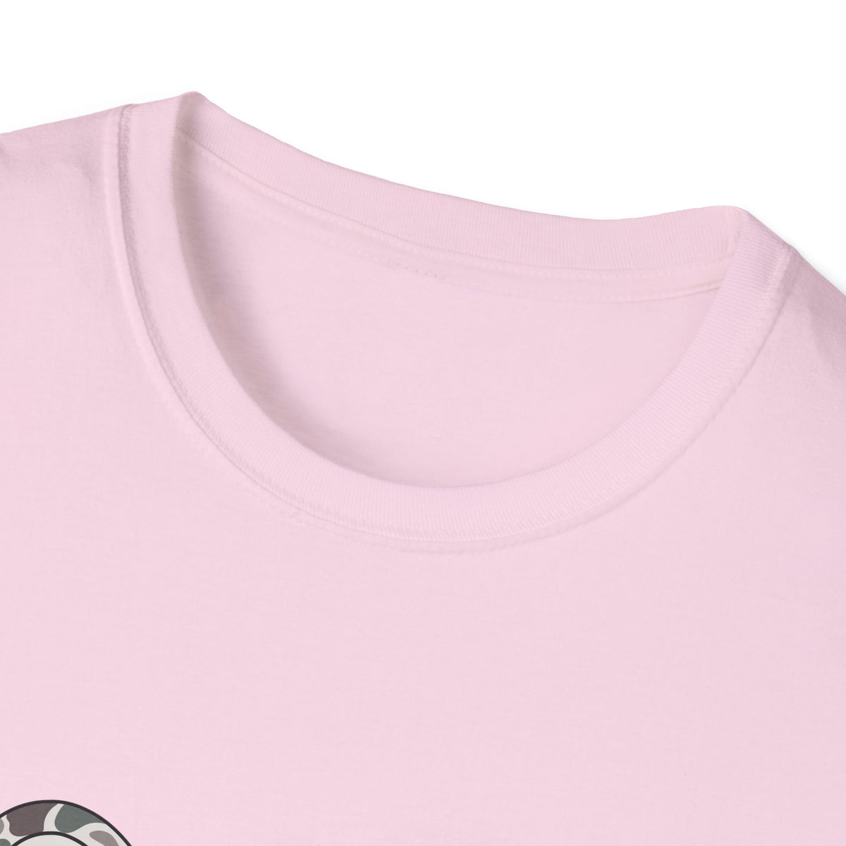 Hello First Grade Camo Back to School T-Shirt - Light Pink Gildan Softstyle Tee