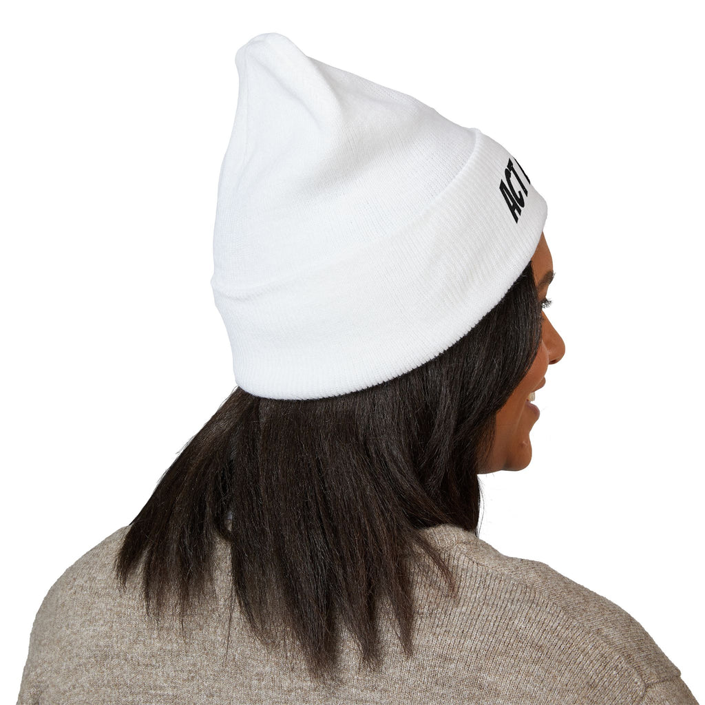 Act Fitness Embroidered Cuffed Beanie — Athletic Winter Knit Hat