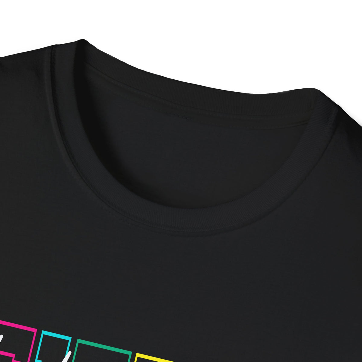 Neon Fifth Grade Back to School T-Shirt - Black Gildan Softstyle Tee