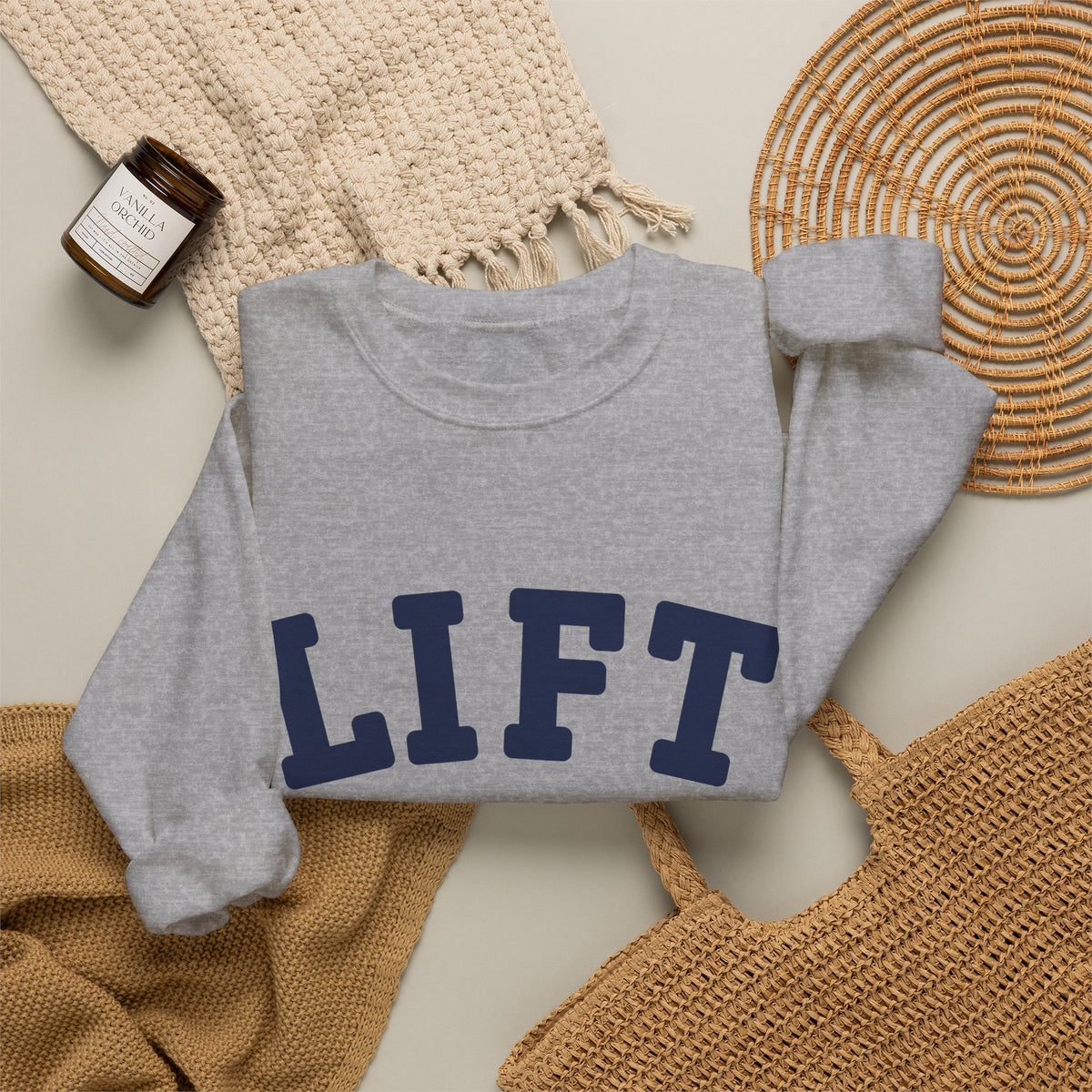 LIFT Collegiate Crewneck Sweatshirt - Sport Grey Gildan
