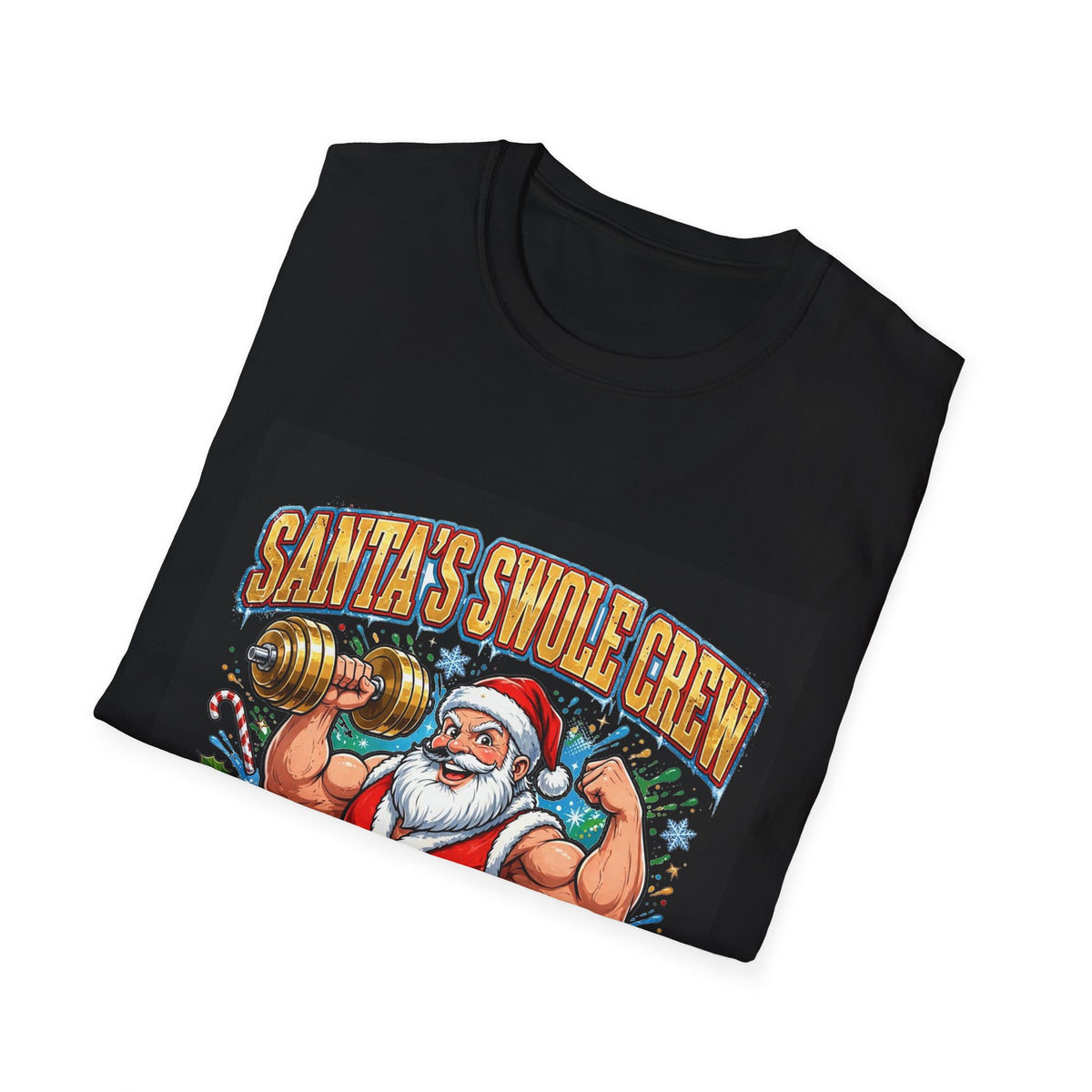 Act Fitness Santa's Swole Crew Dumbbell T-Shirt