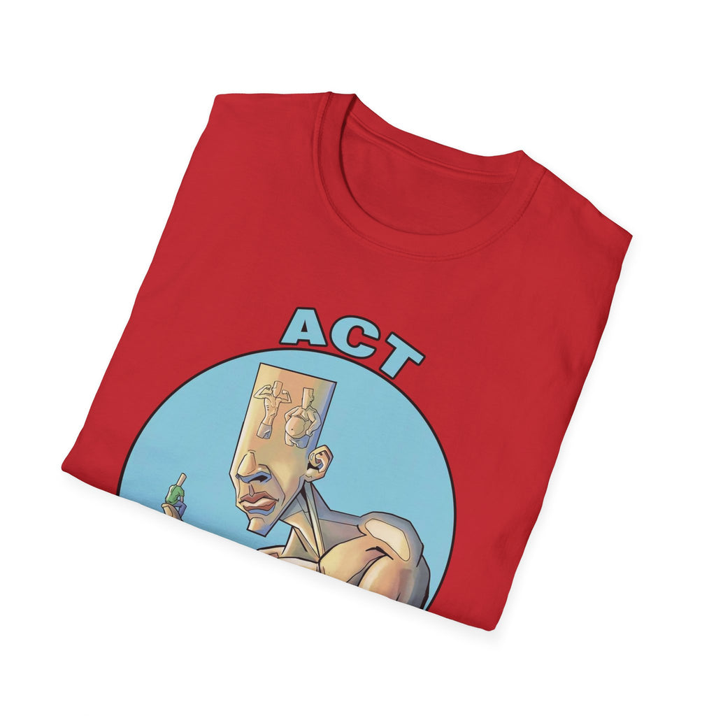 Act Fitness Muscle Cartoon T-Shirt — Funny Gym Workout Tee