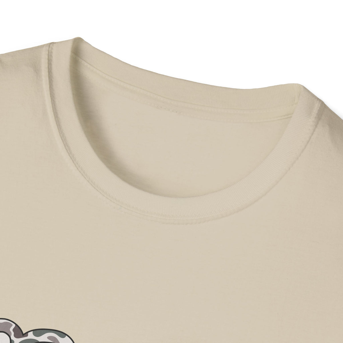 Hello Third Grade Camo Back to School T-Shirt - Sand Gildan Softstyle Tee