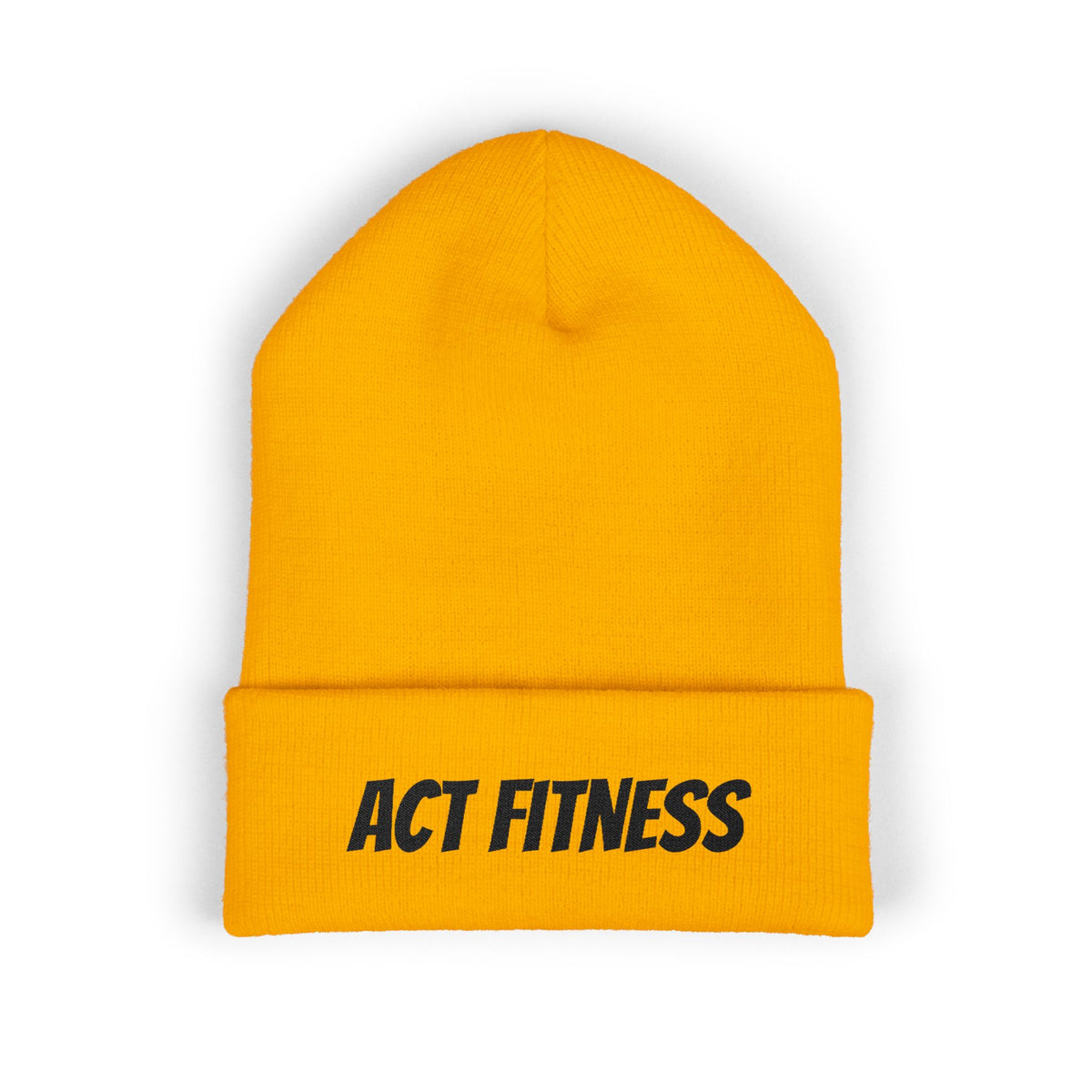 Act Fitness Embroidered Cuffed Beanie — Athletic Winter Knit Hat