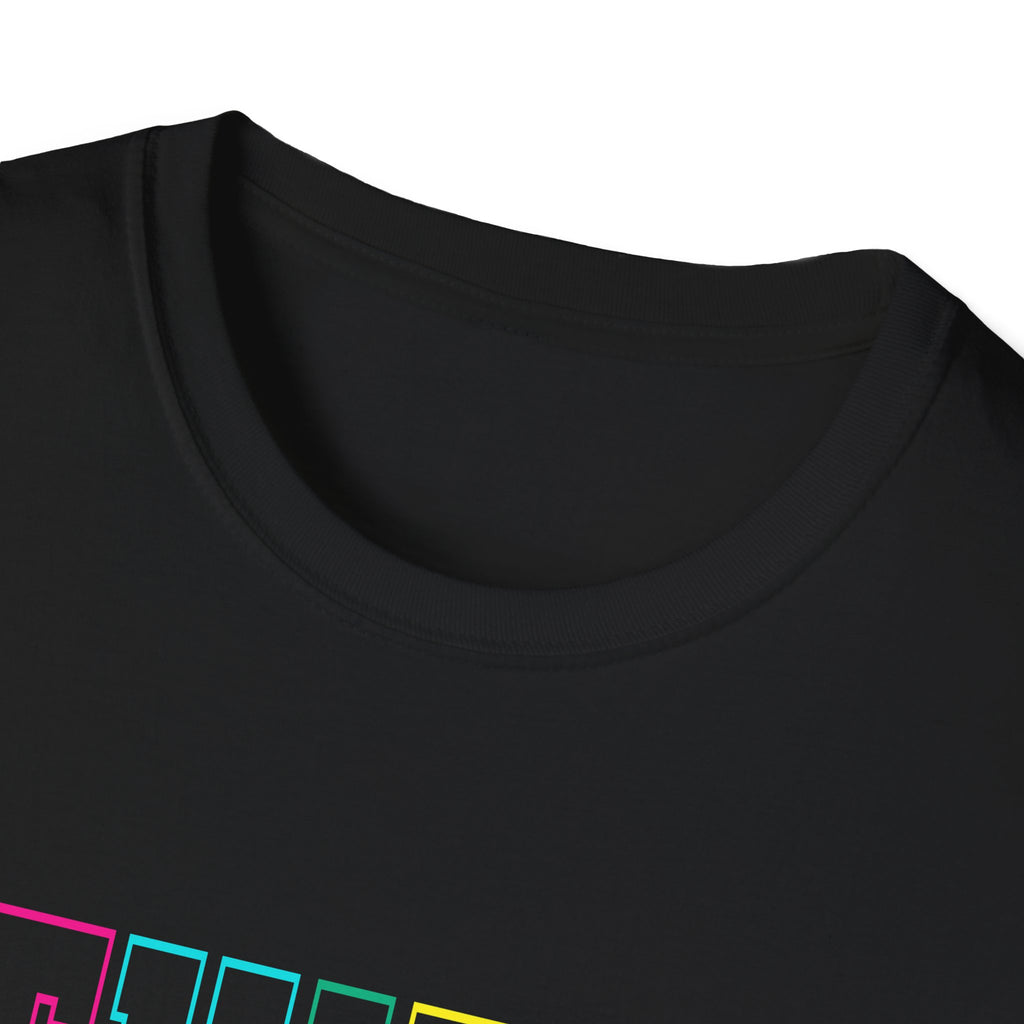 Neon Third Grade Back to School T-Shirt - Black Gildan Softstyle Tee